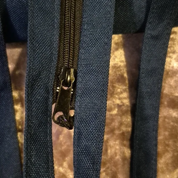 Y2K Vintage Blue/Green Canvas Mini Backpack with Suede - Picture 6 of 6